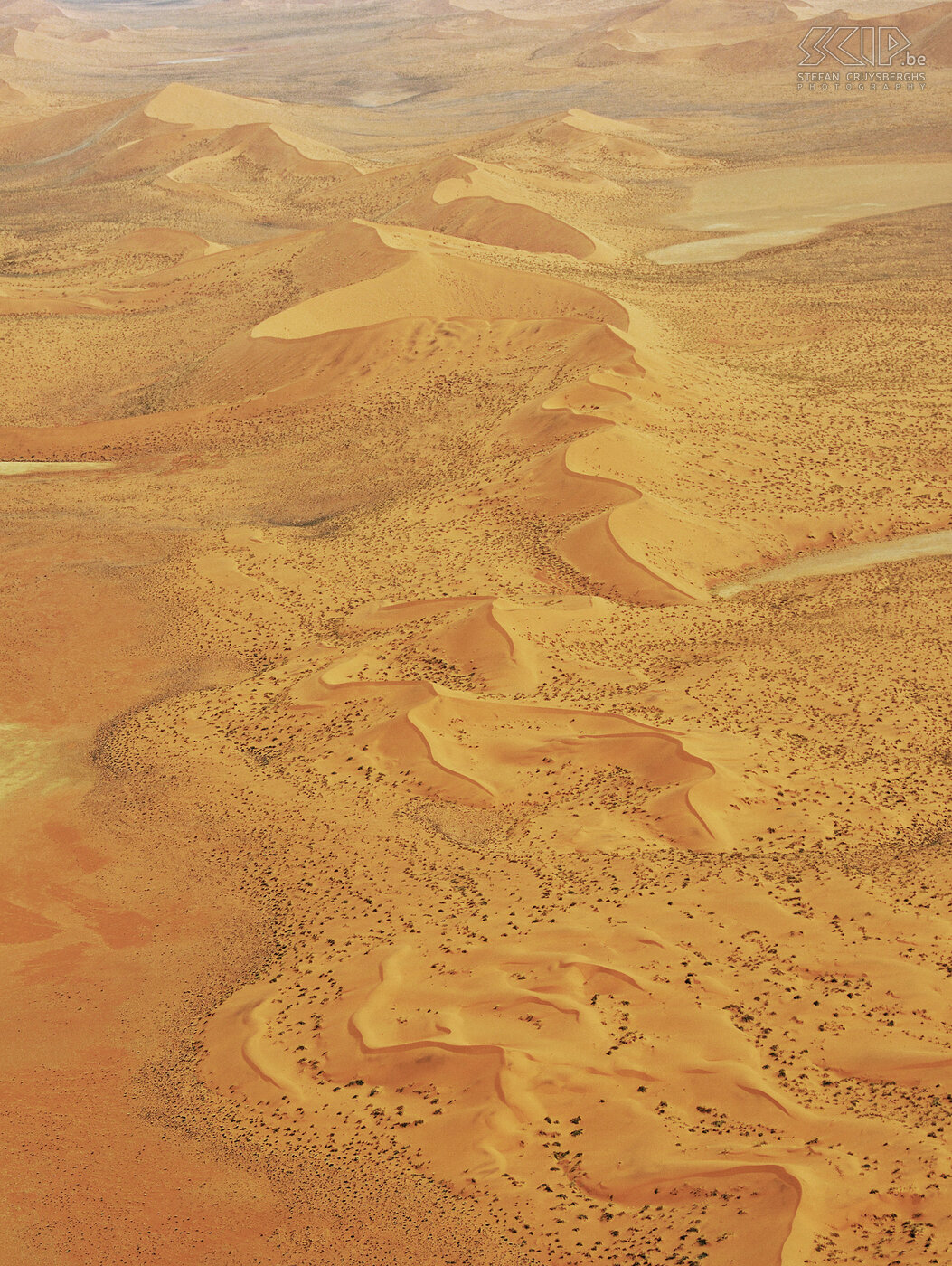 Scenic Flight - Sand dunes I also made a scenic flight with a small airplane over the dunes and pans of the Namib desert and along the Sceleton coast. Stefan Cruysberghs